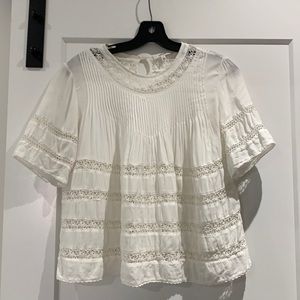 Aritzia Wilfred Lace Insert Blouse